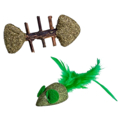 LEOPET Set Topolino con Lisca in Catnip