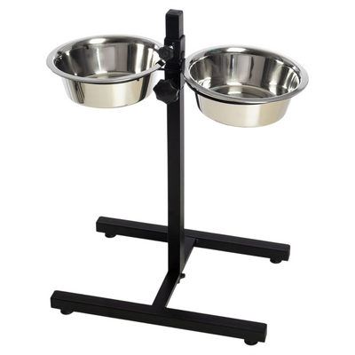 LEOPET Ciotola Inox con Supporto ad H