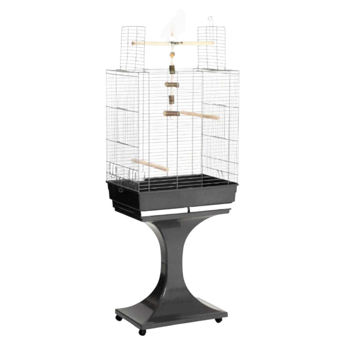 LEOPET Gabbia per Uccelli Soraya Cromo con Stand