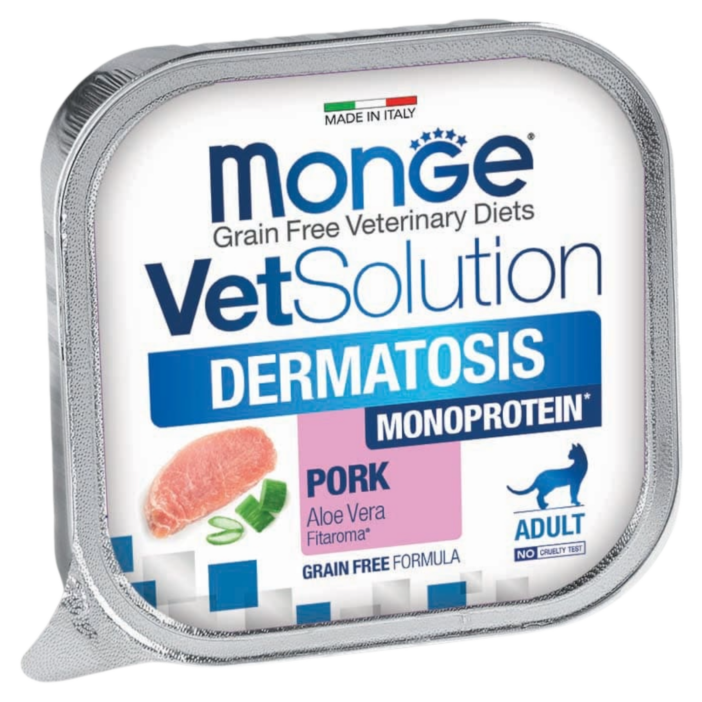 MONGE Vet Solution Gatto Dermatosis Maiale 100gr