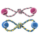 LEOPET Palle Tennis con Nodo 38 cm