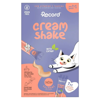 RECORD Snack Gatto Cream Shake Salmone 7pz