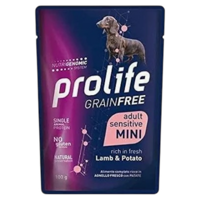 PROLIFE Cane Mini Adult GF Agnello e Patate 10x100gr