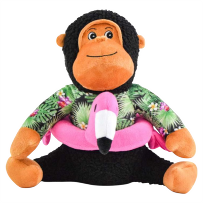 LEOPET Scimmia con Fenicottero Peluche 2in1