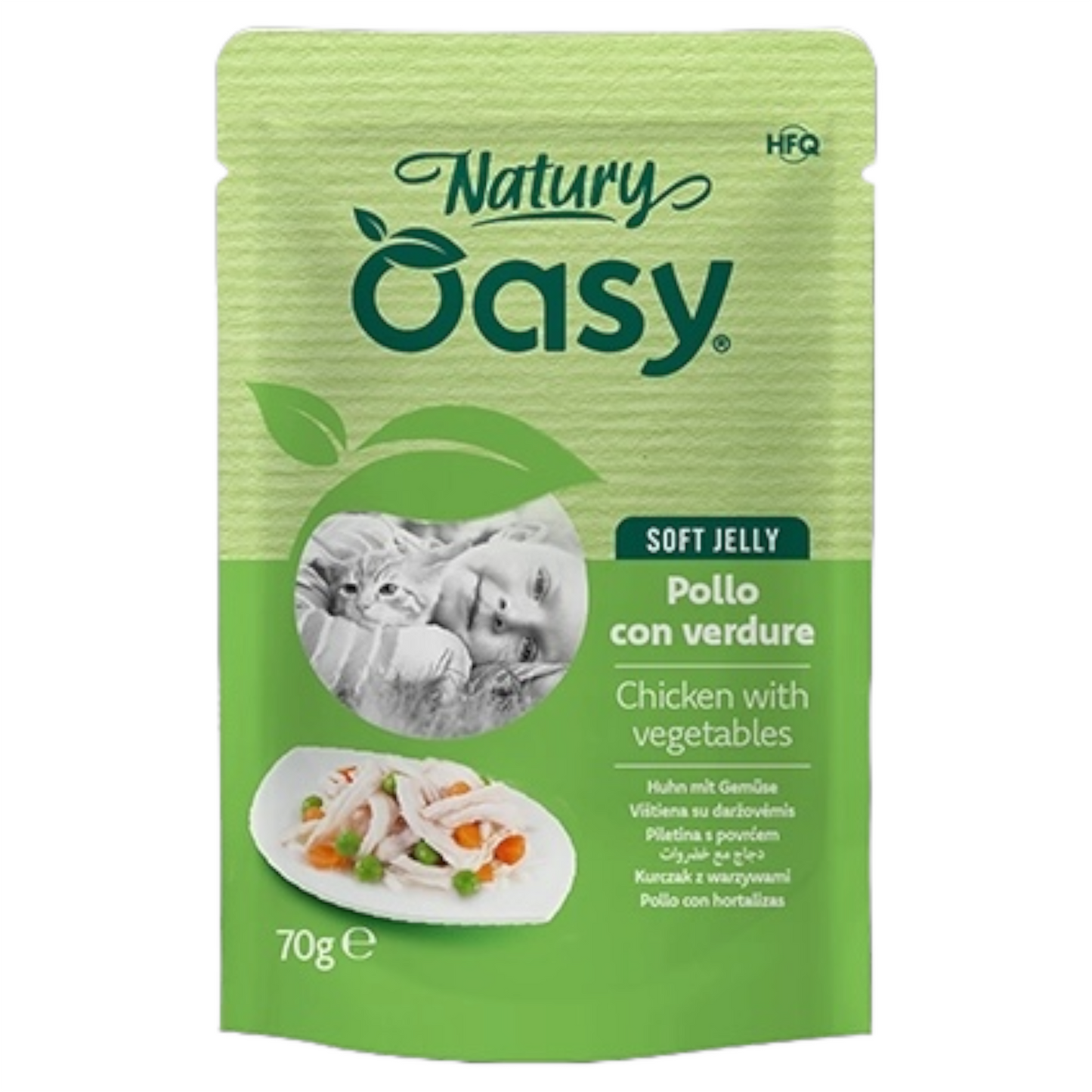 OASY Gatto Natury Soft Jelly Pollo con Verdure 70gr