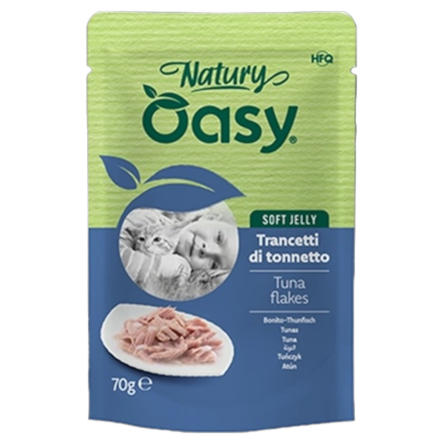 OASY Gatto Natury Soft Jelly Trancetti di Tonno 70gr