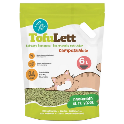 LEOPET Lettiera Tofulett Tè Verde 6 Litri