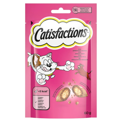 CATISFACTIONS Crunchy al Manzo 60gr