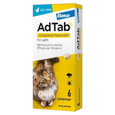 ELANCO AdTab Gatti 2Kg / 8Kg - 6 cpr (48mg)
