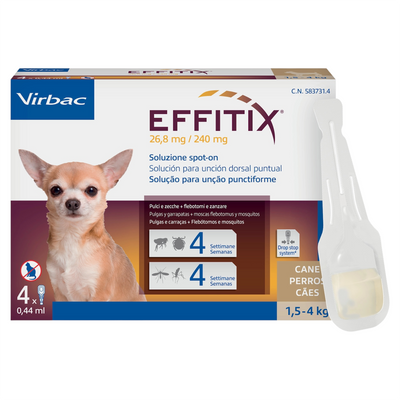 VIRBAC Cane Effitix Toy 1,5-4Kg (4 Pipette)