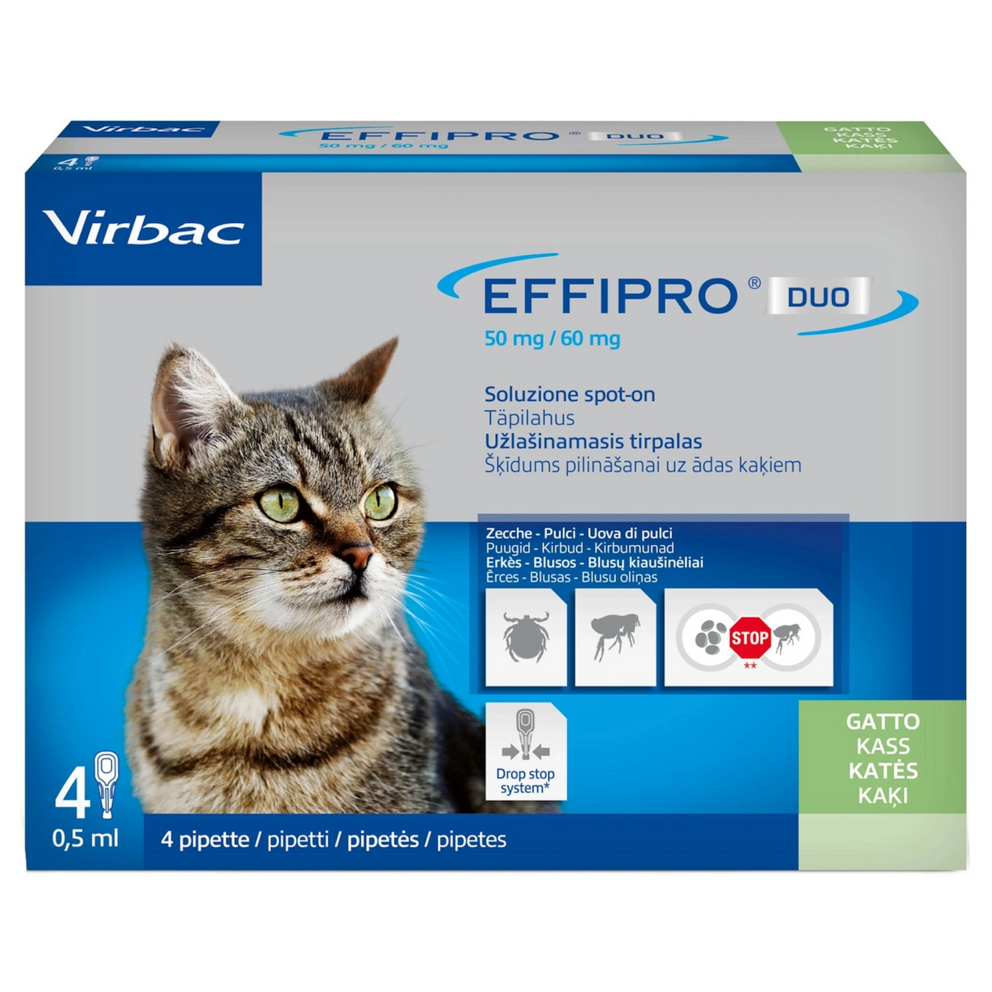 VIRBAC Effipro Duo Gatto (4 Pipette)