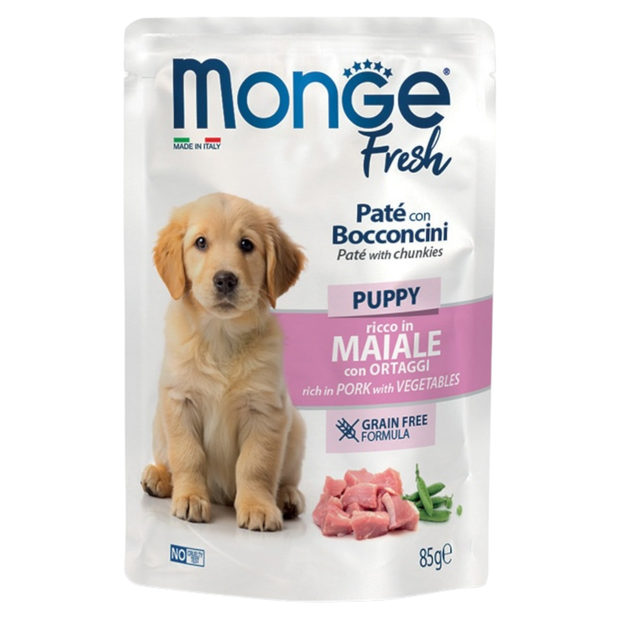 MONGE Fresh Cane Puppy Patè GF Maiale 85gr