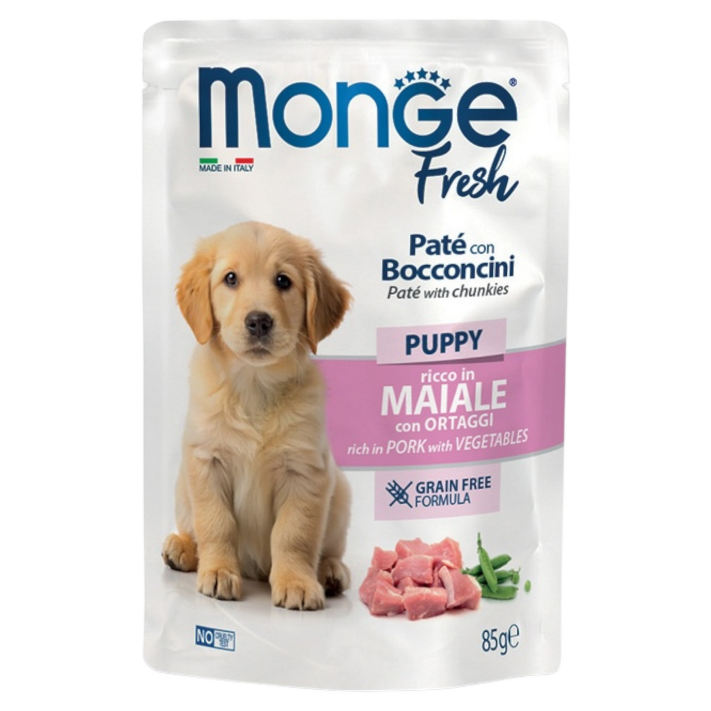 MONGE Fresh Cane Puppy Patè GF Maiale 85gr