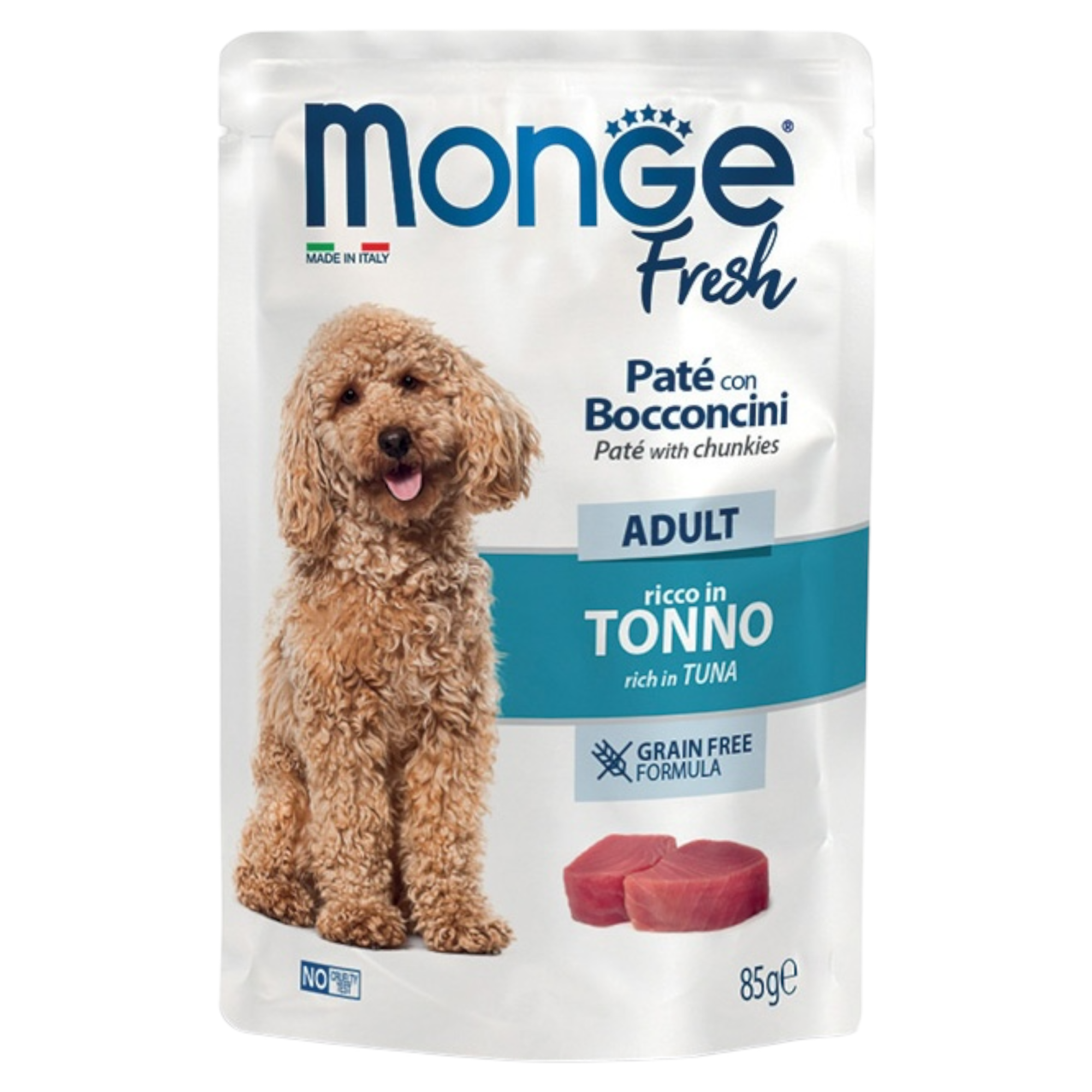 MONGE Fresh Cane Adult Patè GF Tonno 85gr
