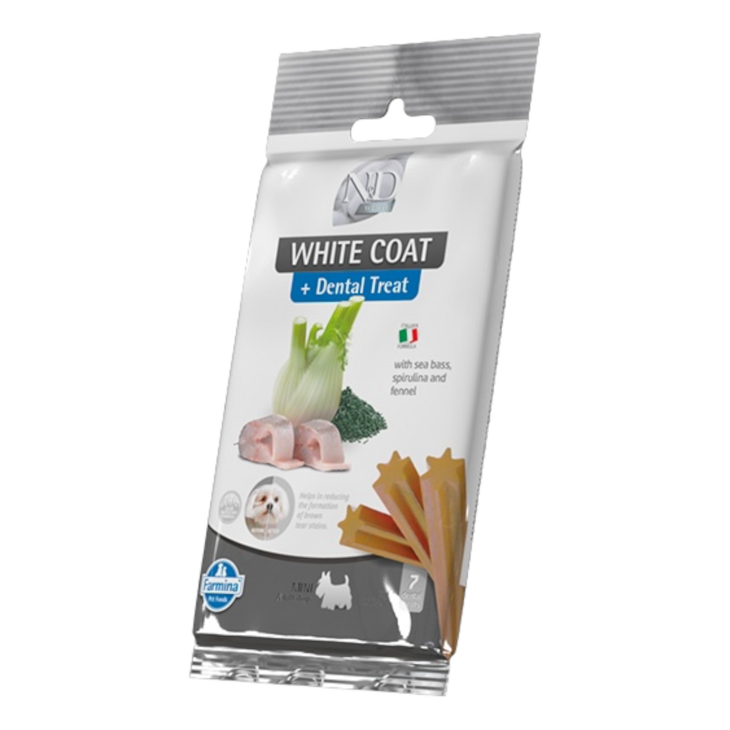 N&D White Dental Sticks Mini Spigola Cane (7pz)