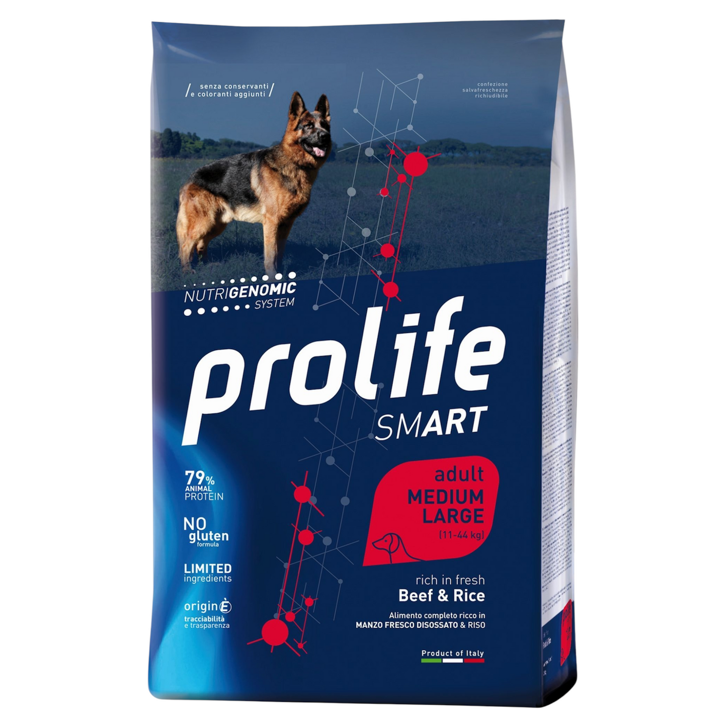 PROLIFE Cane Smart Adult Medium/Large Manzo e Riso 12Kg