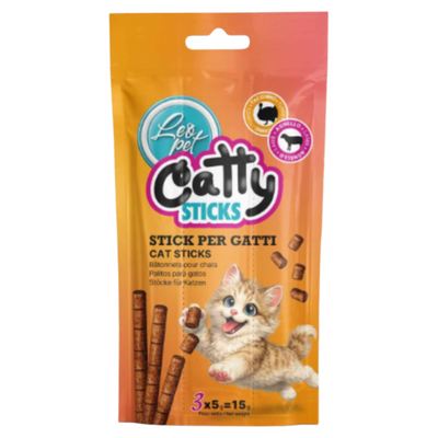 LEOPET Catty Sticks Tacchino e Agnello 3x5gr