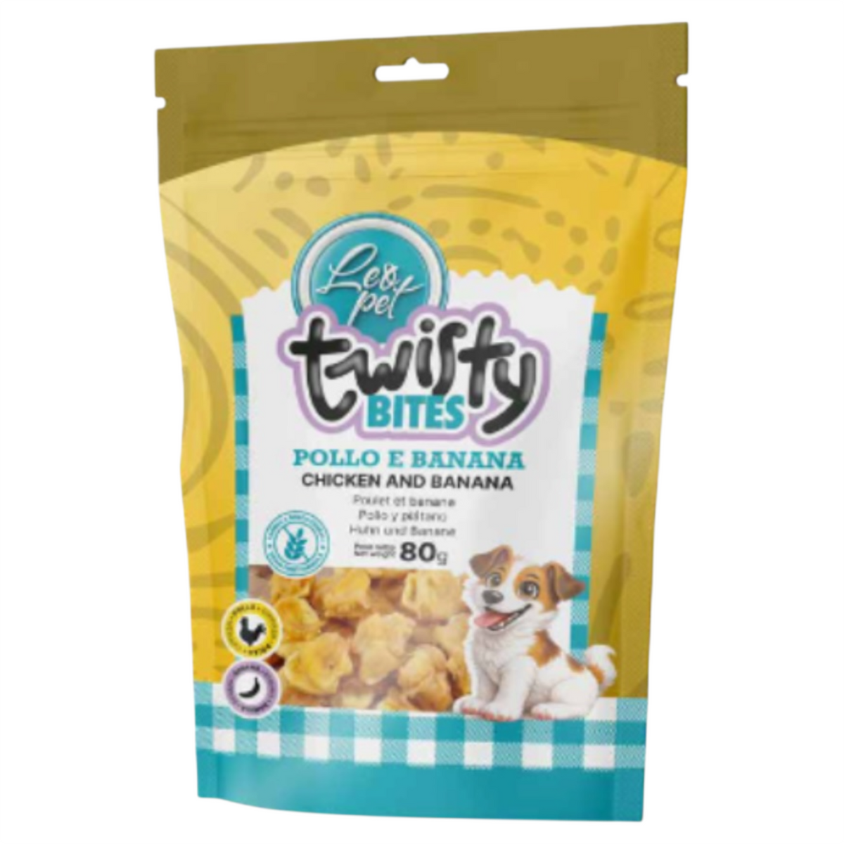 LEOPET Twisty Bites Pollo e Banana 80gr