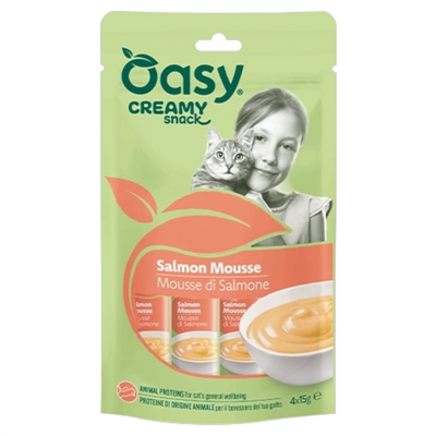 OASY Snack Gatto Creamy Mousse di Salmone 4X15gr