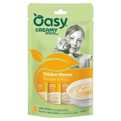 OASY Snack Gatto Creamy Mousse di Pollo 4X15gr