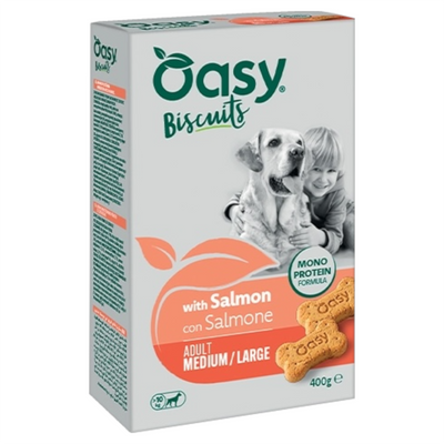 OASY Cane Biscotti Monoproteici Medium Adult Salmone 400gr