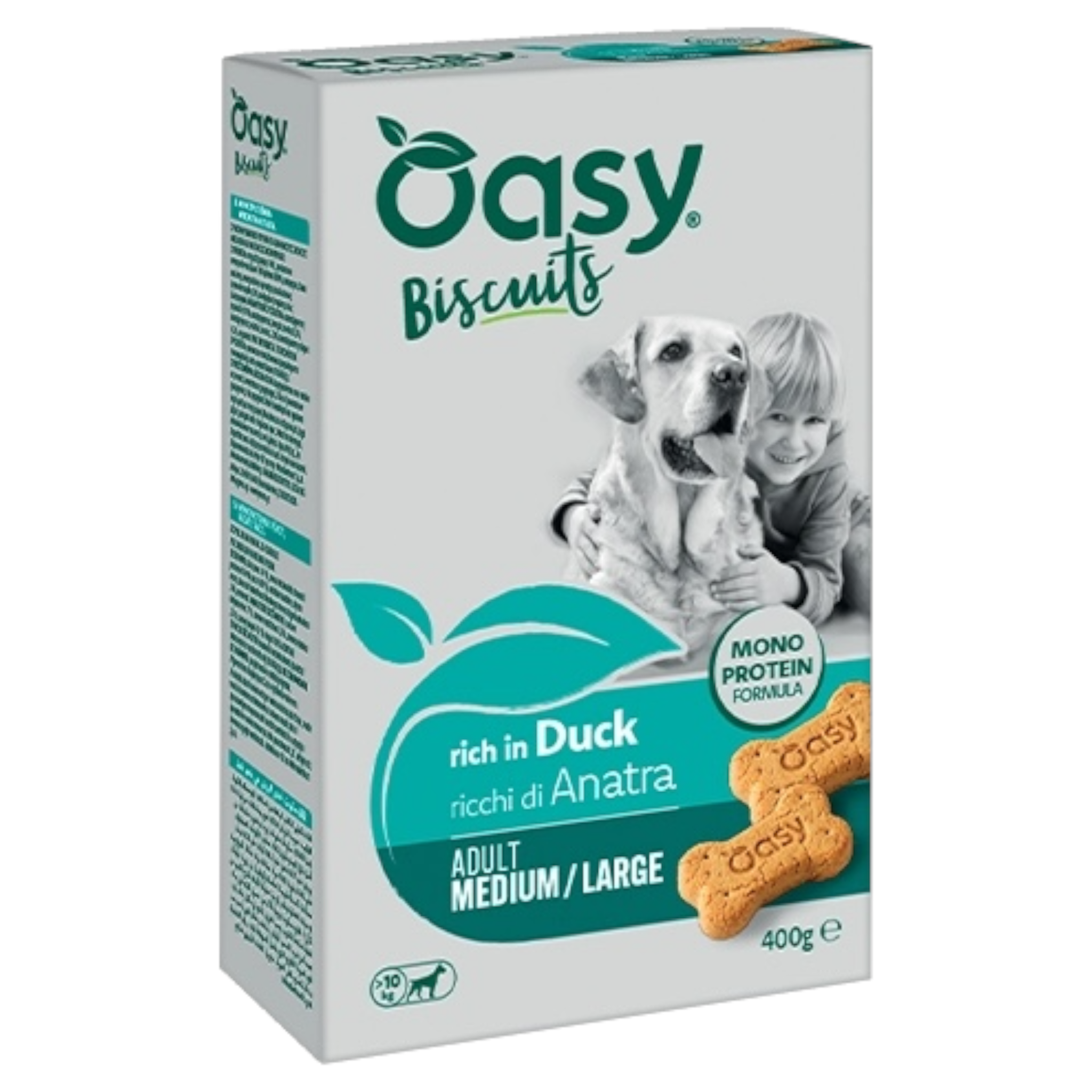 OASY Cane Biscotti Monoproteici Medium Adult Anatra 400gr