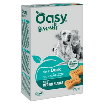 OASY Cane Biscotti Monoproteici Medium Adult Anatra 400gr