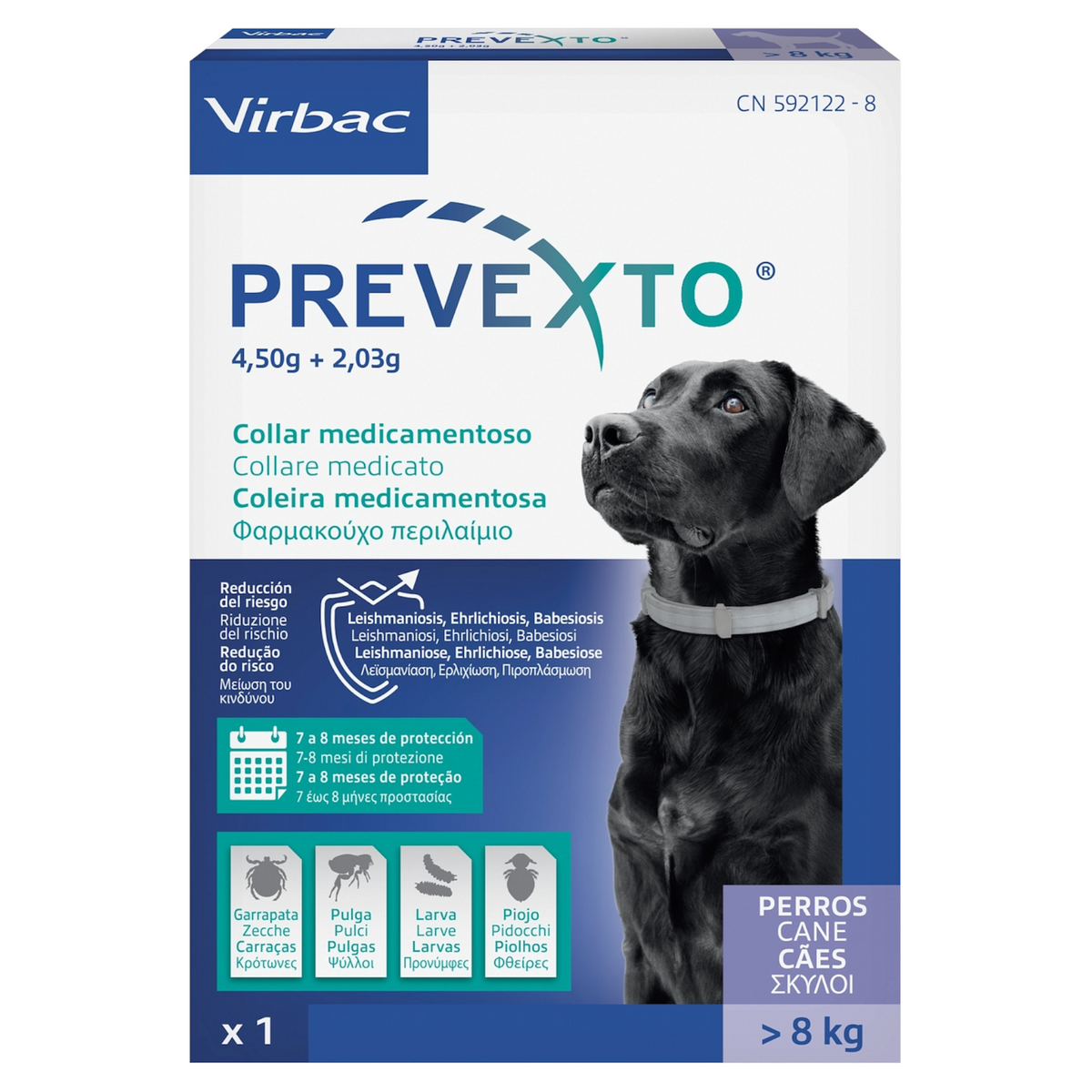 VIRBAC Cane Prevexto Collare Taglia M/L