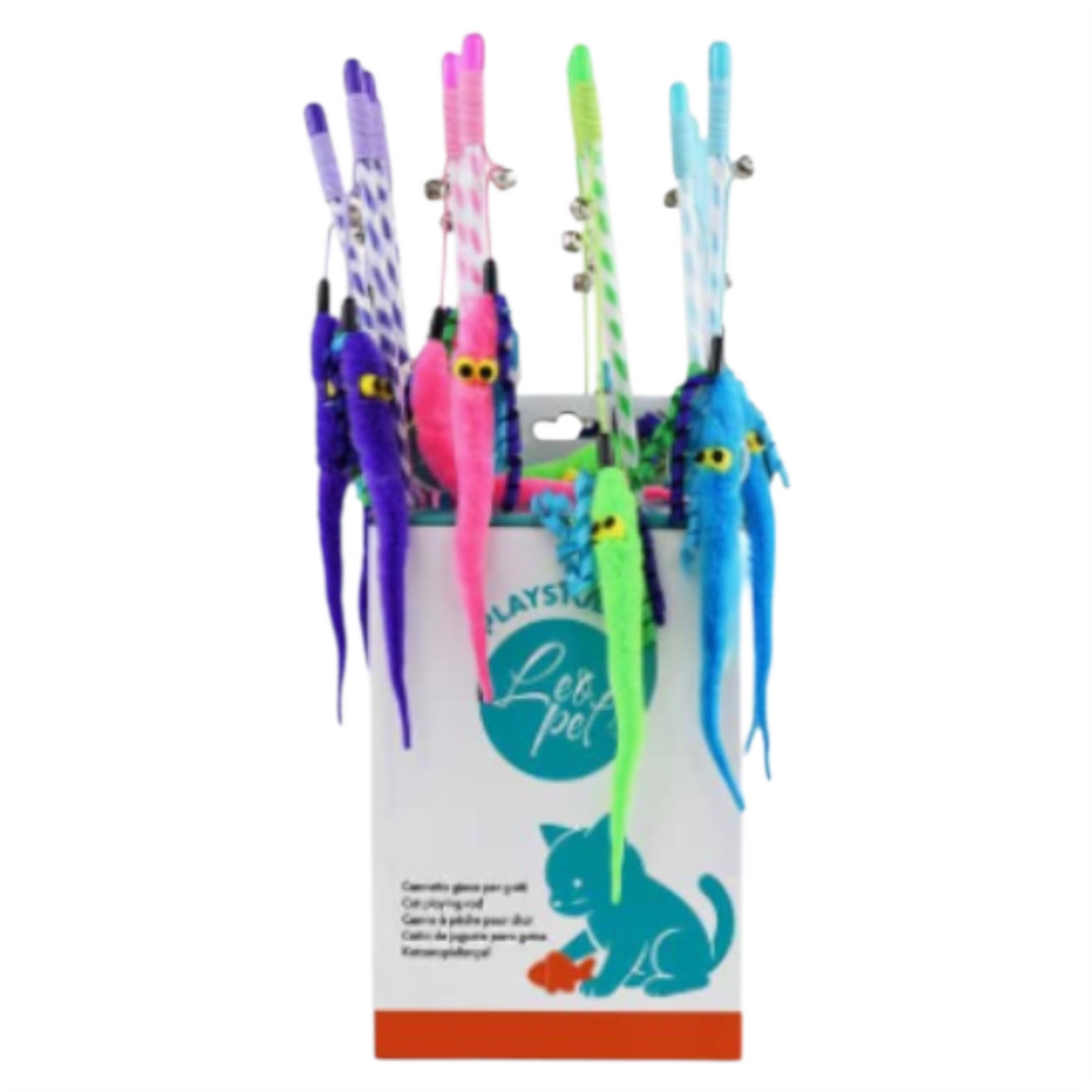 LEOPET Canna con Strisce e Peluche