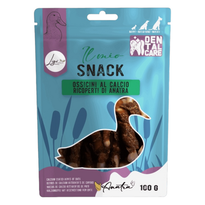 LIGO Snack Cane Ossicini al Calcio di Anatra 100gr