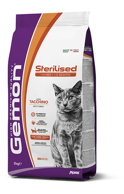 GEMON Cat Sterilised con Tacchino 7Kg