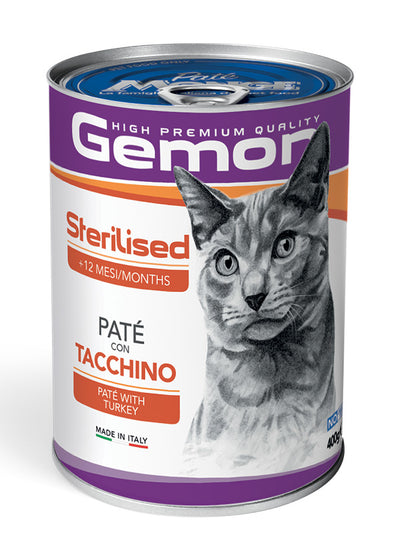 GEMON Cat Sterilised Patè con Tacchino 400gr