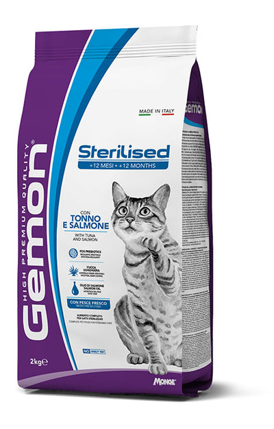 GEMON Cat Sterilised con Tonno e Salmone 7Kg