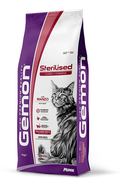 GEMON Cat Sterilised con Manzo 7Kg
