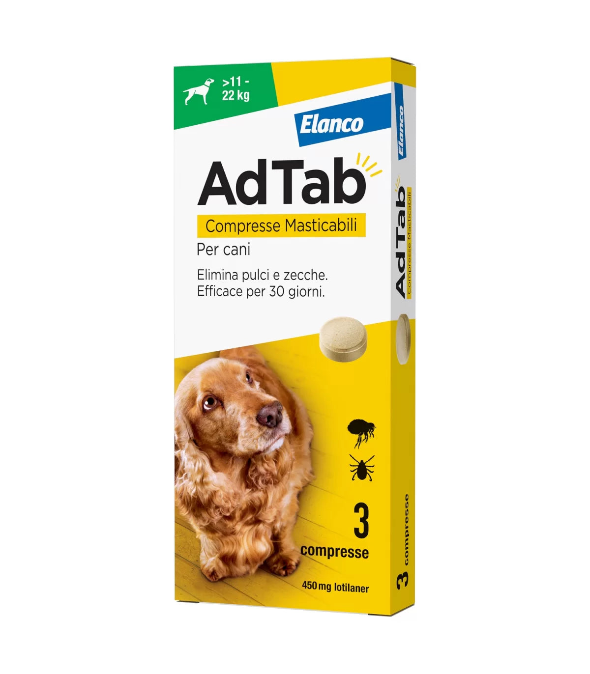 ELANCO AdTab Cani 11Kg / 22Kg - 3 cpr (450mg)
