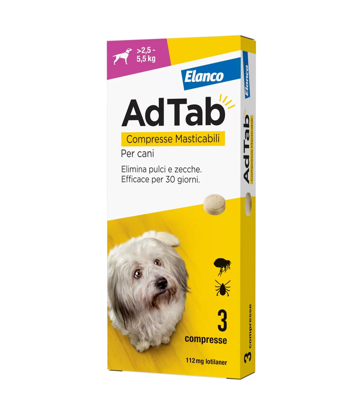 ELANCO AdTab Cani 2,5Kg / 5,5Kg - 3 cpr (112mg)