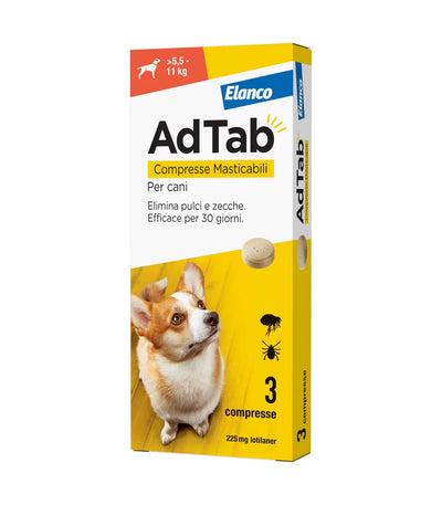 ELANCO AdTab Cani 5,5Kg / 11Kg - 3 cpr (225mg)