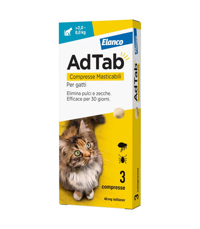 ELANCO AdTab Gatti 2Kg / 8Kg - 3 cpr (48mg)