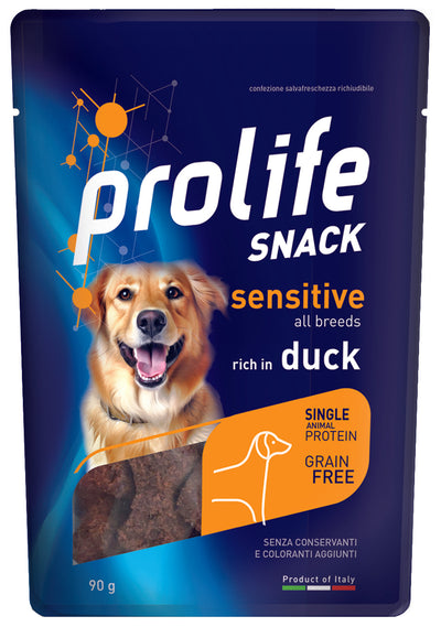 PROLIFE Cane Snack Sensitive Grain Free Duck 90gr