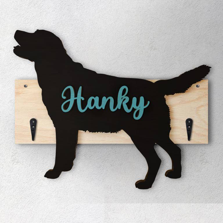 Labrador - Porta guinzaglio e/o chiavi personalizzato con il nome del tuo cane