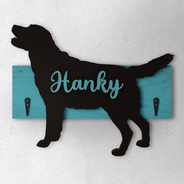 Labrador - Porta guinzaglio e/o chiavi personalizzato con il nome del tuo cane