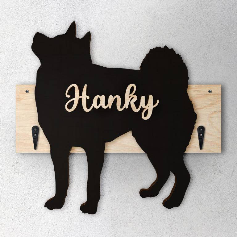 Shiba Inu - Porta guinzaglio e/o chiavi personalizzato con il nome del tuo cane