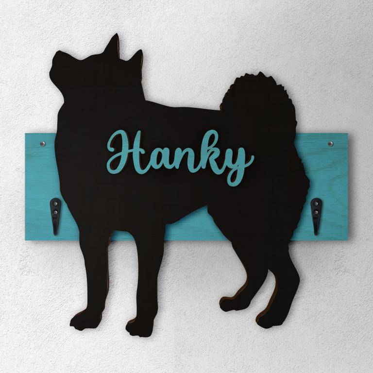 Shiba Inu - Porta guinzaglio e/o chiavi personalizzato con il nome del tuo cane