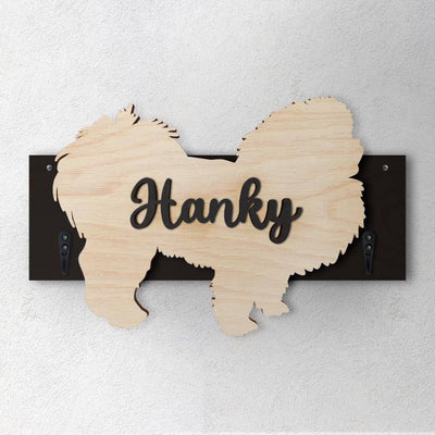 Pechinese - Porta guinzaglio e/o chiavi personalizzato con il nome del tuo cane