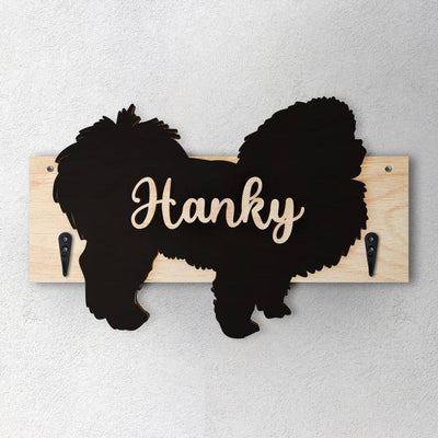 Pechinese - Porta guinzaglio e/o chiavi personalizzato con il nome del tuo cane