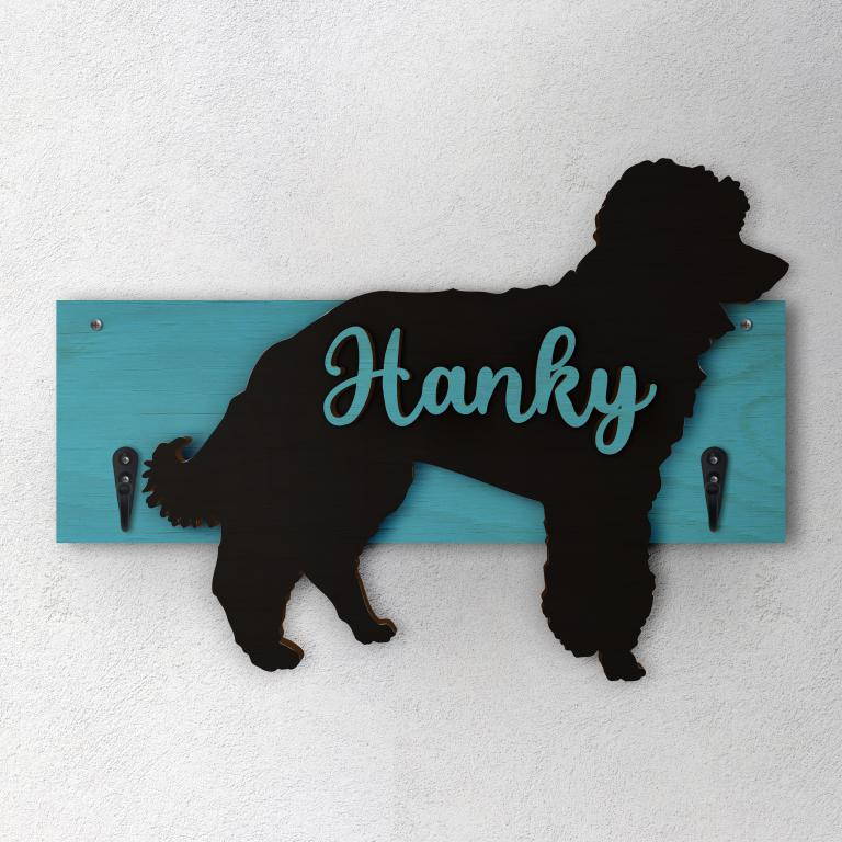 Barbone Nano - Porta guinzaglio e/o chiavi personalizzato con il nome del tuo cane