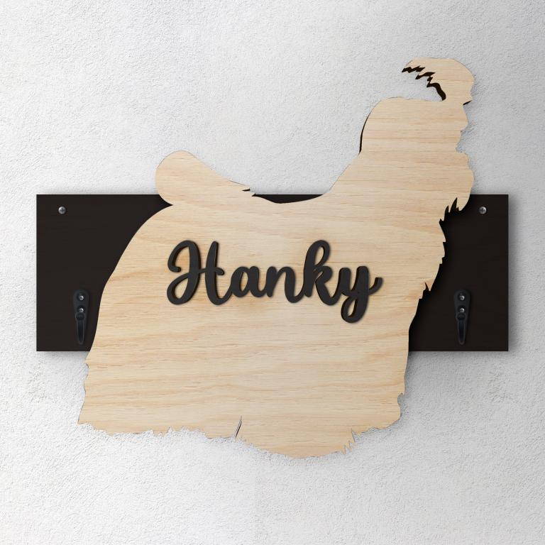 Maltese - Porta guinzaglio e/o chiavi personalizzato con il nome del tuo cane