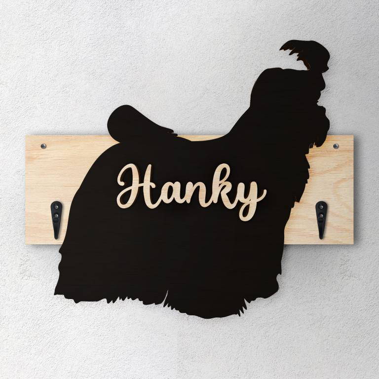 Porta Guinzaglio Personalizzato Da Parete – Supporto Per Chiavi 3D Con Nome Famiglia, 15x30 Cm, Regalo Simpatia Per Cani
