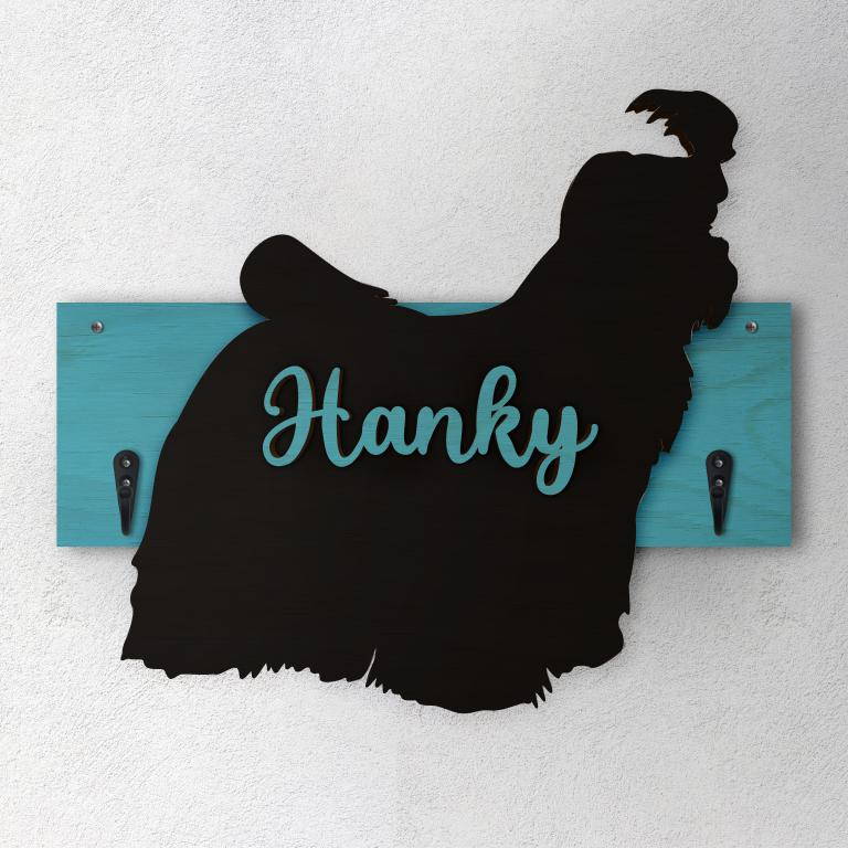 Maltese - Porta guinzaglio e/o chiavi personalizzato con il nome del tuo cane