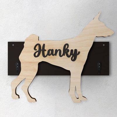 Basenji - Porta guinzaglio e/o chiavi personalizzato con il nome del tuo cane